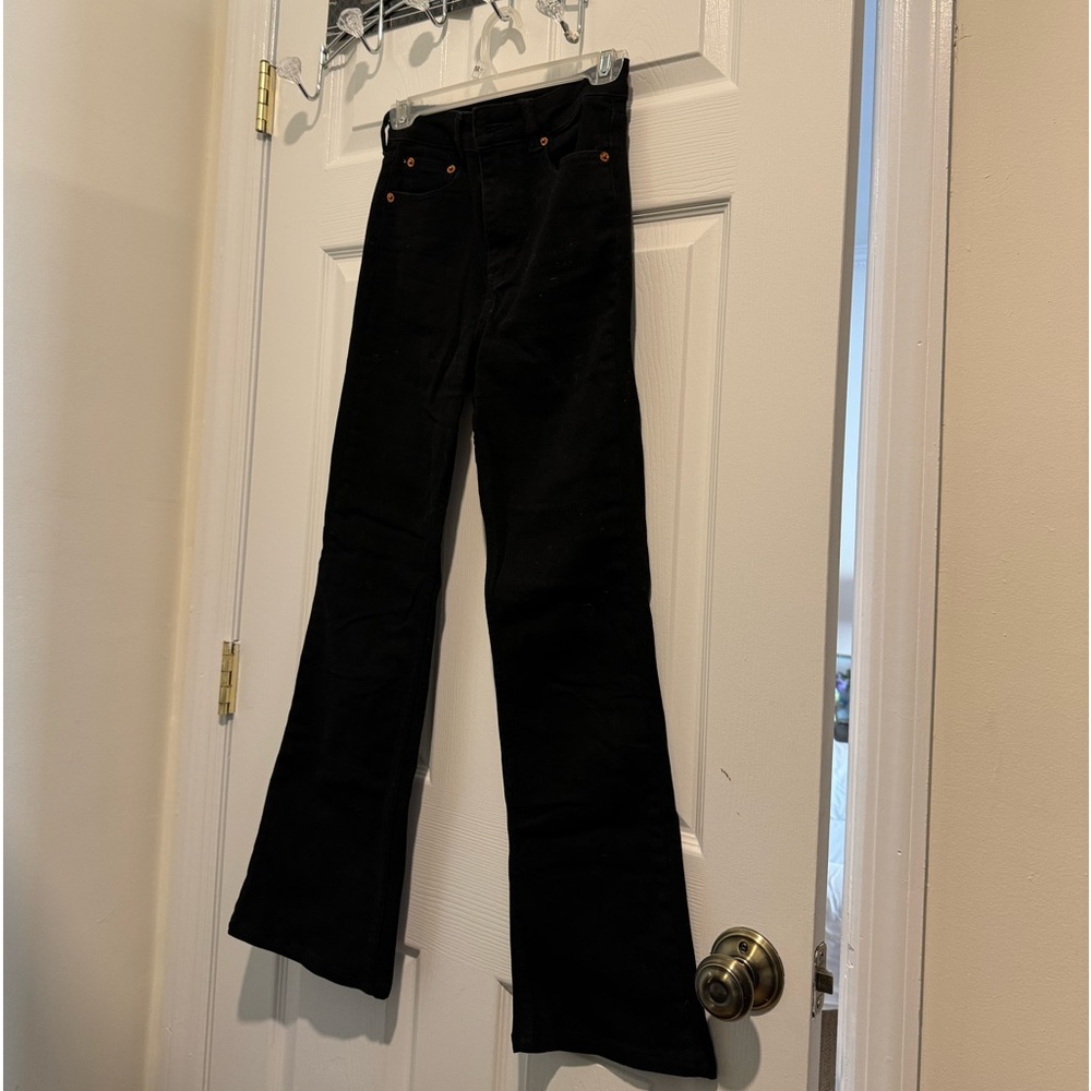 Motel Rocks Straight Leg Jeans Black Wash
